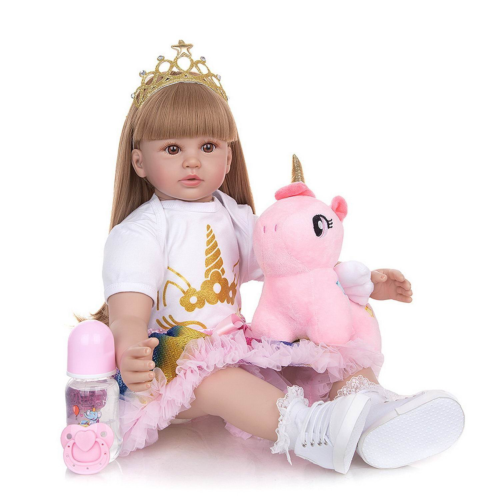 Кукла Junfa в белой кофте и розовой юбке 60 см - 0
