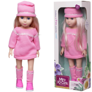 Кукла в розовом вязанном платье 33 см - 0