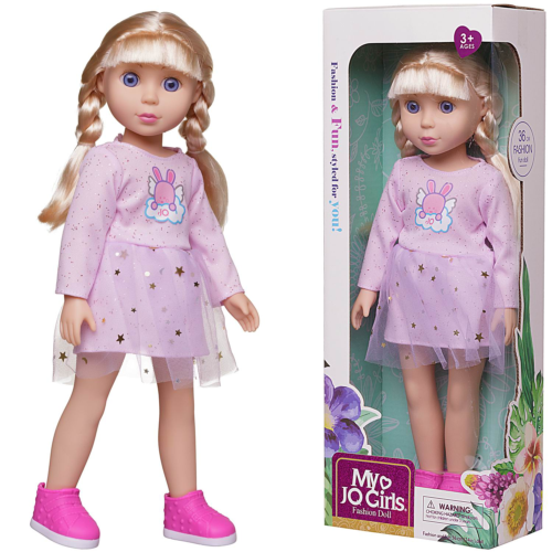 Кукла в бледно-розовом платье 36 см - 0