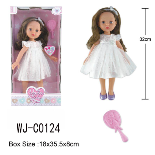 Кукла ABtoys Времена года 32 см в белом кружевном платье - 0