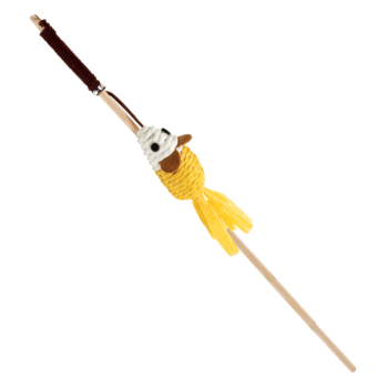Игрушка-дразнилка для кошек из натуральных материалов "Мышка полосатая", 70/400мм, серия NATURAL, Triol
