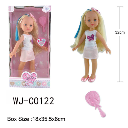 Кукла ABtoys Времена года 32 см в белой кофте без рукавов и бледно-розовой юбке - 0