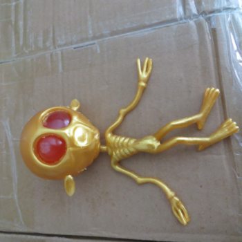 Игрушка мялка Скелет золотой