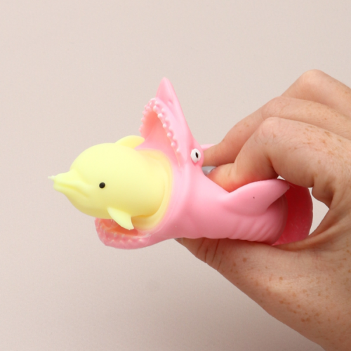 Игрушка мялка Фуфлик Акула розовая - 2