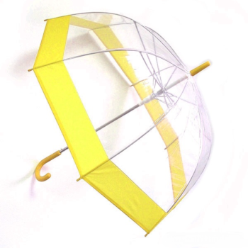 Зонт прозрачный купол желтый