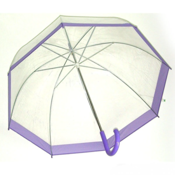 Зонт прозрачный купол фиолетовый