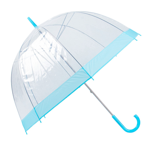 Зонт прозрачный купол голубой - 0