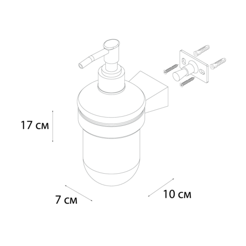 Дозатор FIXSEN для жидкого мыла TREND GRAPHITE (FX-98012) - 1