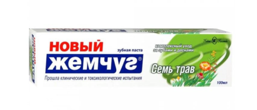 Зубная паста Новый Жемчуг Семь трав 100мл - 0