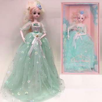 Кукла Junfa Ardana Princess 60 см в роскошном длинном зеленом платье в подарочной коробке