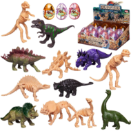 Фигурки Junfa в яйце Динозавр+скелет динозавра 7-9см в дисплее - 0