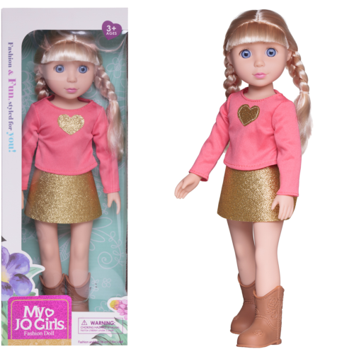 Кукла в розовой кофте и золотой юбке 36 см - 0