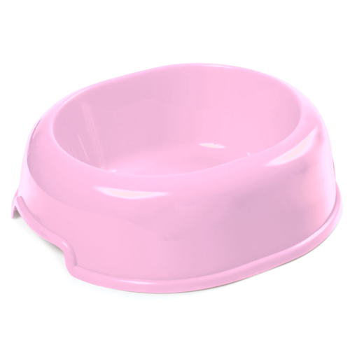 Миска пластиковая "Мармелад", розовая, 0,3л - 0