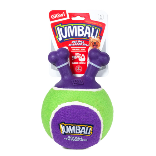 75363 Игрушка для собак Мяч теннисный c ручками зеленый 18см, серия JUMBALL - 1