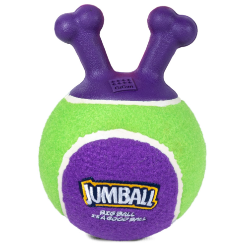 75363 Игрушка для собак Мяч теннисный c ручками зеленый 18см, серия JUMBALL - 0