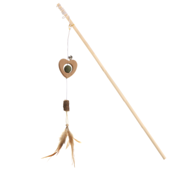 Игрушка-дразнилка для кошек из натуральных материалов "Сердечко", 290/400мм, серия NATURAL, Triol