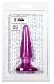 Фиолетовая анальная пробка BUTT PLUG - 9,5 см. - 3