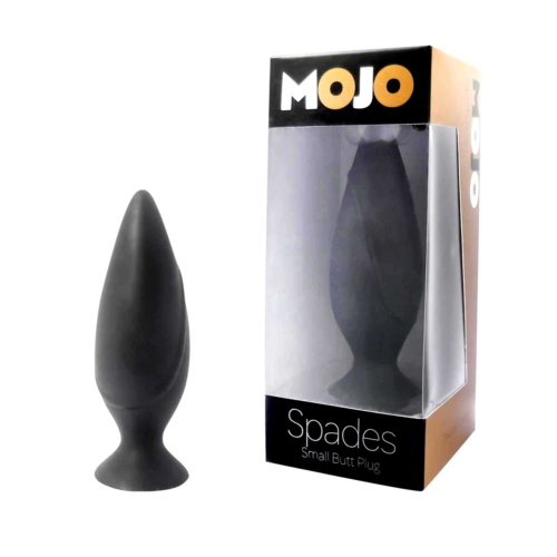 Черная большая анальная пробка Mojo Spades Large Butt Plug - 12 см. - 1