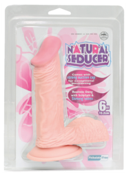 Телесный фаллоимитатор на присоске NATURAL SEDUCER 6 FLESH DONG - 15,2 см. - 1