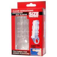 Насадка на пенис с кольцом для мошонки Clear Sensations Enhancer Sex Sleeve - 11,5 см. - 3