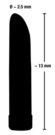 Черный вибратор Ladyfinger - 13 см. - 2