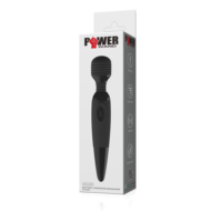 Черный вибромассажер с мощной вибрацией Power Wand - 6