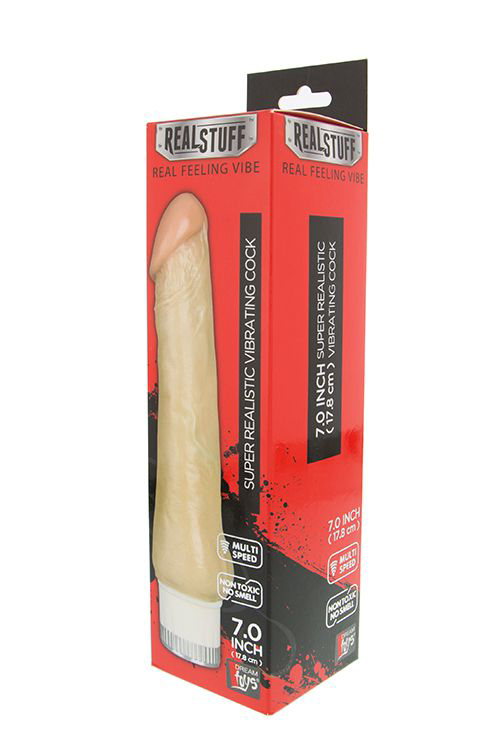 Реалистичный мультискоростной вибратор REALSTUFF 7INCH VIBRATOR - 17,8 см. - 1