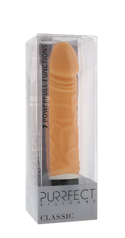 Реалистичный 7-скоростной вибратор PURRFECT SILICONE CLASSIC 6.5INCH FLESH - 16,5 см. - 1