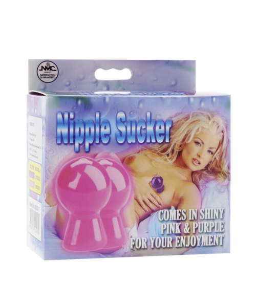 Розовые вакуумные помпы для сосков NIPPLE SUCKER PAIR IN SHINY PINK - 1