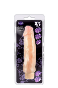 Виброфаллос с ярко выраженным рельефом X5 HARD ON VIBRATING 9INCH DILDO - 22,8 см. - 1