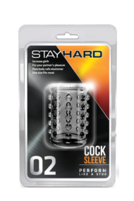 Прозрачная насадка на пенис с шишечками STAY HARD COCK SLEEVE 02 CLEAR - 1