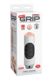 Мастурбатор-вагина Mega Grip Vibrating Stroker Pussy - 1