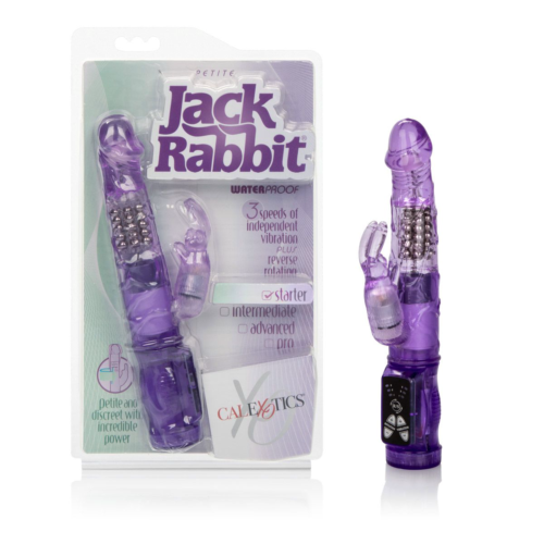 Фиолетовый вибромассажер Petite Jack Rabbit - 24 см. - 4