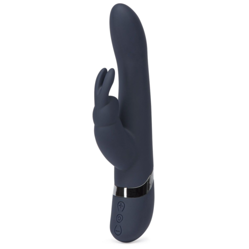 Тёмно-синий вибратор Oh My USB Rechargeable Rabbit Vibrator - 25,4 см. - 0