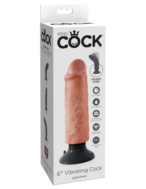 Вибромассажер-реалистик 6 Vibrating Cock - 17,8 см. - 6