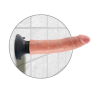 Вибромассажер телесного цвета 7 Vibrating Cock - 20 см. - 3