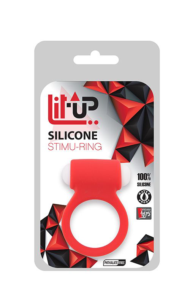 Красное эрекционное виброкольцо LIT-UP SILICONE STIMU RING 3 RED - 1