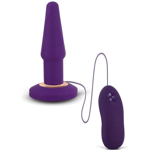 Фиолетовая анальная вибропробка APEX BUTT PLUG LARGE PURPLE - 15 см. - 0