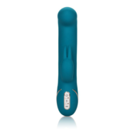 Бирюзовый вибратор с изогнутой головкой Jack Rabbit Signature Silicone Rocking G Rabbit - 20 см. - 3