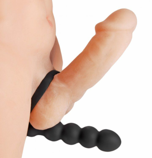 Насадка для двойного проникновения Double Fun Cock Ring with Double Penetration Vibe - 1