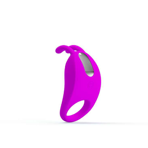 Лиловое эрекционное кольцо с вибрацией Rabbit Vibrator - 2