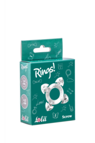 Прозрачное эрекционное кольцо Rings Screw - 1