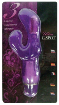 Фиолетовый вибратор для точки G ULTRA G-SPOT - 15 см. - 1