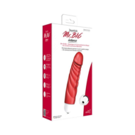 Красный вибратор с рёбрышками Mr. Big Intense - 18,4 см. - 1