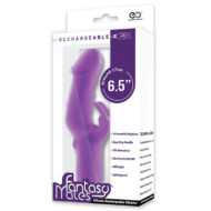 Фиолетовый вибратор с клиторальным отростком MATES FANTASY RECHARGE VIBRATOR - 17 см. - 1