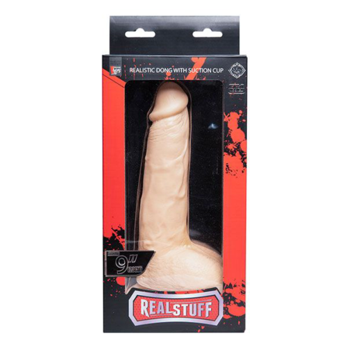 Телесный фаллоимитатор REALSTUFF REALISTIC DONG 9INCH - 23 см. - 1