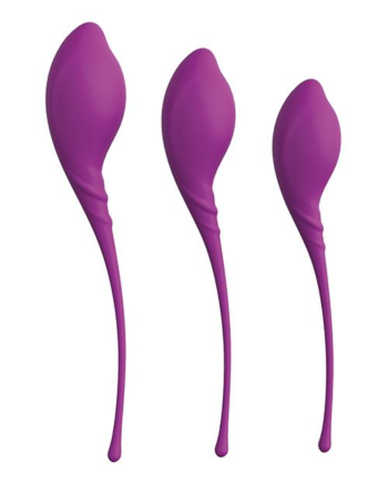 Набор из 3 фиолетовых вагинальных шариков PLEASURE BALLS EGGS KEGEL EXERCISE SET