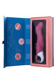 Вибратор Satisfyer Petting Hippo с загнутым кончиком - 22,9 см. - 10