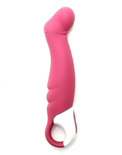 Вибратор Satisfyer Petting Hippo с загнутым кончиком - 22,9 см. - 1