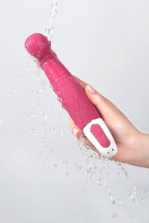 Вибратор Satisfyer Petting Hippo с загнутым кончиком - 22,9 см. - 6